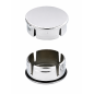 Tapón redondo metalizado efecto cromo 32 mm tapón para tubo redondo 32 EMFA GmbH