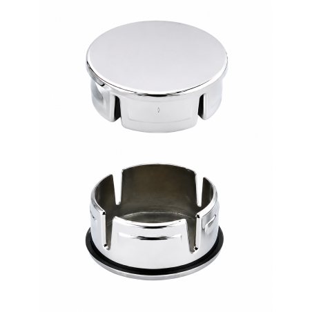 Tapón redondo metalizado efecto cromo 40 mm tapón para tubo redondo 40 EMFA GmbH