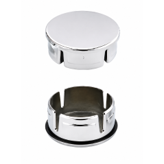 Tapón redondo metalizado efecto cromo 50 mm tapón para tubo redondo 50 EMFA GmbH