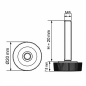 Pie regulable moleteado Ø20 M5x20 - FI20 Negro Pie regulable moleteado Ø20 M5x20 - FI20 nivelador EMFA GmbH