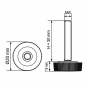 Pie regulable moleteado Ø20 M5x30 - FI20 Negro Pie regulable moleteado Ø20 M5x30 - FI20 nivelador EMFA GmbH