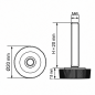 Pie regulable moleteado Ø20 M6x20 - FI20 nivelador EMFA GmbH