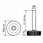 Pie regulable moleteado Ø20 M6x30 - FI20 nivelador EMFA GmbH