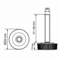 Pie regulable moleteado Ø20 M6x40 - FI20 nivelador EMFA GmbH