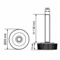 Pie regulable moleteado Ø20 M8x20 - FI20 Negro Pie regulable moleteado Ø20 M8x20 - FI20 nivelador EMFA GmbH