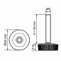Pie regulable moleteado Ø25 M5x20 - FI25 Negro Pie regulable moleteado Ø25 M5x20 - FI25 nivelador EMFA GmbH