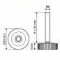 Pie regulable moleteado Ø25 M6x30 - FI25 Negro Pie regulable moleteado Ø25 M6x30 - FI25 nivelador EMFA GmbH