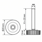 Pie regulable moleteado Ø25 M8x20 - FI25 Negro Pie regulable moleteado Ø25 M8x20 - FI25 nivelador EMFA GmbH