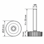 Pie regulable moleteado Ø25 M8x30 - FI25 nivelador EMFA GmbH