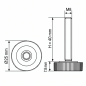 Pie regulable moleteado Ø25 M8x40 - FI25 nivelador EMFA GmbH
