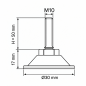 Pie regulable articulado metálico M10x50 - FI30 Plateado Pie regulable articulado metálico M10x50 - FI30 nivelador EMFA GmbH