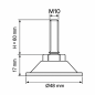 Pie regulable articulado metálico M10x60 - FI48 Plateado Pie regulable articulado metálico M10x60 - FI48 nivelador EMFA GmbH