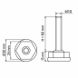 Pie regulable Ø30 hexagonal M10x60 Negro Pie regulable Ø30 hexagonal M10x60 pata niveladora EMFA GmbH