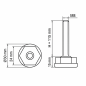 Pie regulable Ø30 hexagonal M8x115 Negro Pie regulable Ø30 hexagonal M8x115 pata niveladora EMFA GmbH