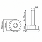 Pie regulable Ø30 hexagonal M8x20 Negro Pie regulable Ø30 hexagonal M8x20 pata niveladora EMFA GmbH