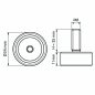 Pie regulable en altura Ø34 M8x35 - FI34 Negro Pie regulable en altura Ø34 M8x35 - FI34 nivelador EMFA GmbH