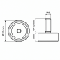 Pie regulable en altura Ø39 M8x20 - FI39 Negro Pie regulable en altura Ø39 M8x20 - FI39 nivelador EMFA GmbH