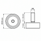 Pie regulable en altura Ø39 M8x35 - FI39 Negro Pie regulable en altura Ø39 M8x35 - FI39 nivelador EMFA GmbH