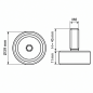 Pie regulable en altura Ø39 M8x45 - FI39 Negro Pie regulable en altura Ø39 M8x45 - FI39 nivelador EMFA GmbH