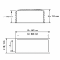 Tapón exterior rectangular plano 30,3x5,3 mm contera EMFA GmbH
