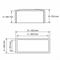 Tapón exterior rectangular plano 40,9x25,4 mm contera EMFA GmbH