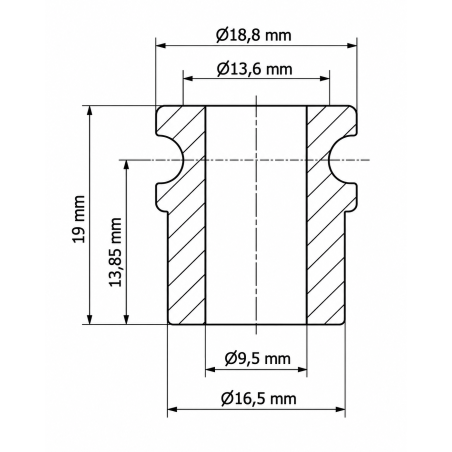 Casquillo para muelle de elevación 18,8x19x9,5 mm buje EMFA GmbH