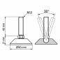 Pie nivelador articulado Ø50 M12x40 - FI50 pata EMFA GmbH